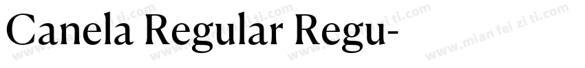 Canela Regular Regu字体转换